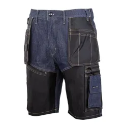
                  Spodenki krótkie jeansowe niebieskie ze wzmocnieniami 5903755165473